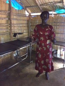 IDP midwife with birthing bed