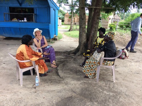 CRESS - Christian Relief and Education for South Sudanese - Caroline talking to ladies