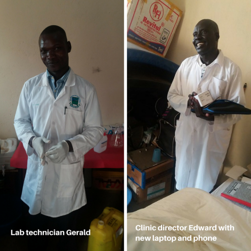 Lab technician Gerald and Clinical Director Edward