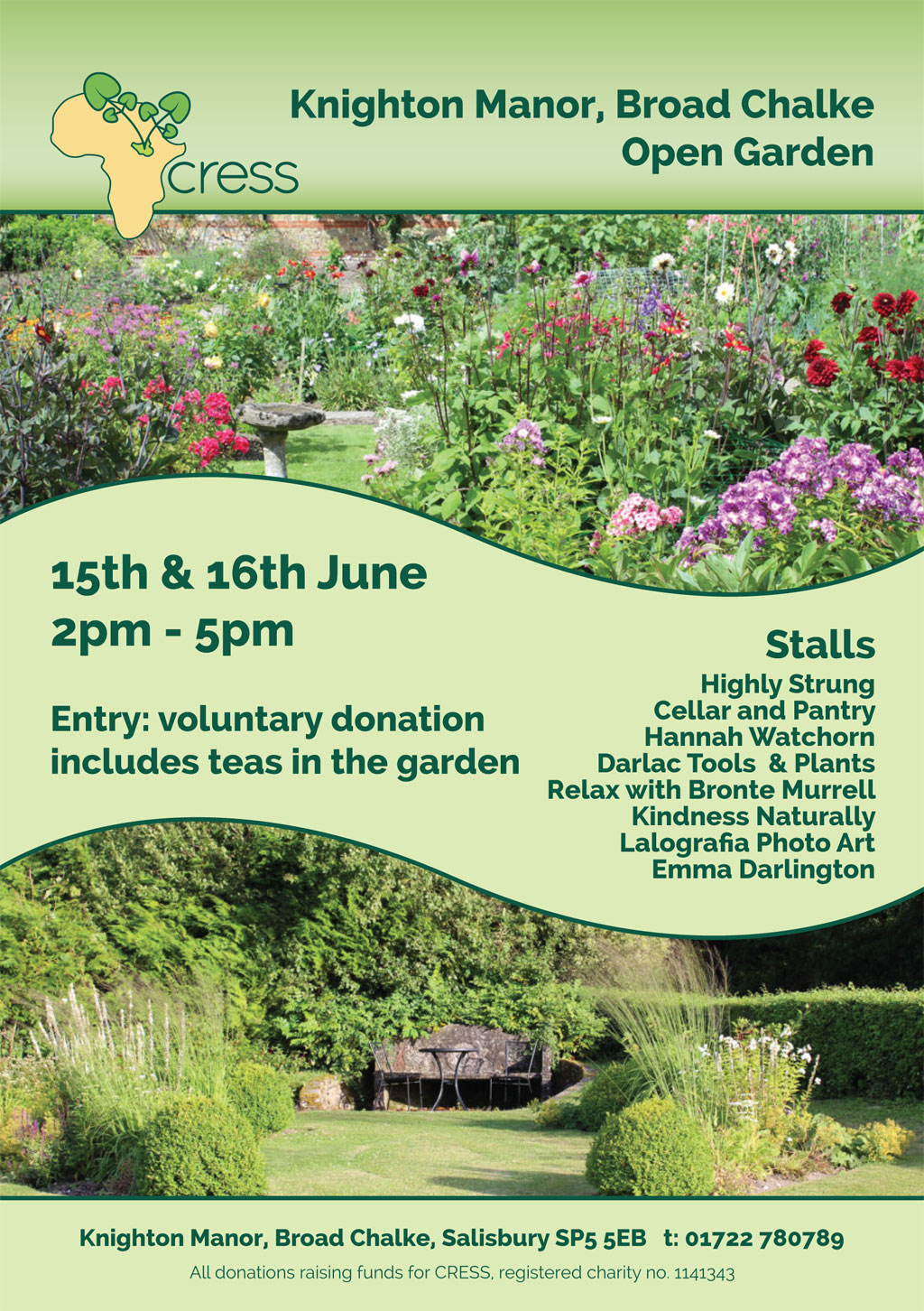 Open Garden - Knighton Manor - June 15th & 16th 2019