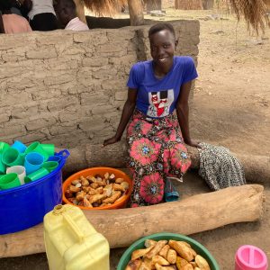 The lady who prepared sweet potatoes for breakfast during the function