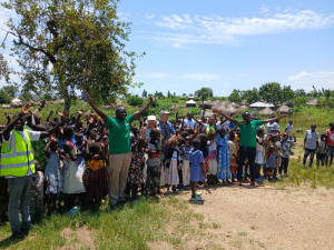 Children and CRESS Team during Sunday Visit to Imvepi